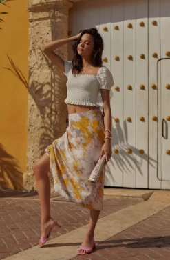 Nava Tie Dye Midi Skirt