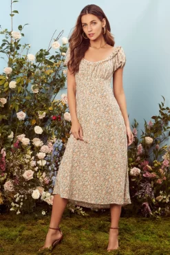 Short Sleeve Ruffle Neck Dress -ASTR the Label Store 210405 ASTR ZORANA 6263 scaled