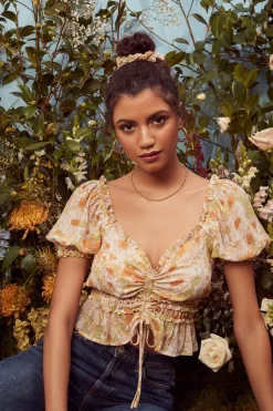 Jayla Floral Puff Sleeve Top -ASTR the Label Store 210406 ASTR CECILIA 0077 scaled