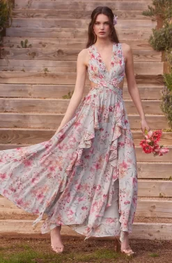 Noya Floral Cutout Maxi Dress -ASTR the Label Store 23 01 19 ASTR WEDDING0102 scaled
