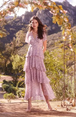 Tayla Floral Tiered Midi Dress 11 Tayla Floral Tiered Midi Dress -ASTR the Label Store 23 01 19 ASTR WEDDING40811 scaled