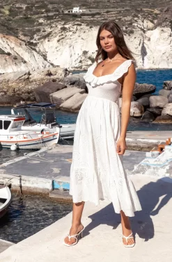 Cottage Eyelet Ruffle Midi Dress -ASTR the Label Store A58A2396 scaled