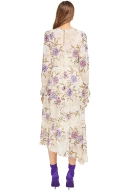 Mona Dress -ASTR the Label Store ACDR100017 CREAM LILAC FLORAL 03 scaled