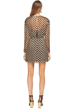 Winnie Dress -ASTR the Label Store ACDR100026 BLACK GOLD DOT 03 scaled