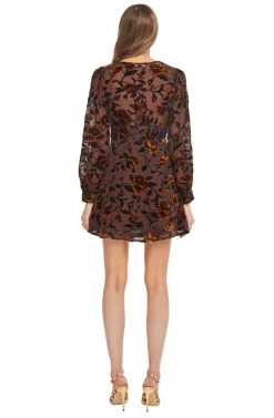 Vivian Floral Dress -ASTR the Label Store ACDR100071 GOLDEN RUST FLORAL 03 scaled