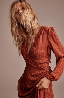 Side Cinched Mermaid Midi Dress