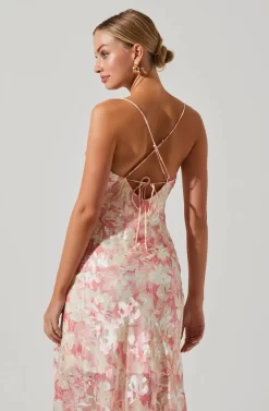 Gaia Floral Burnout Midi Dress 21 Gaia Floral Burnout Midi Dress -ASTR the Label Store ACDR100133SB PINKBURNOUT 5 scaled