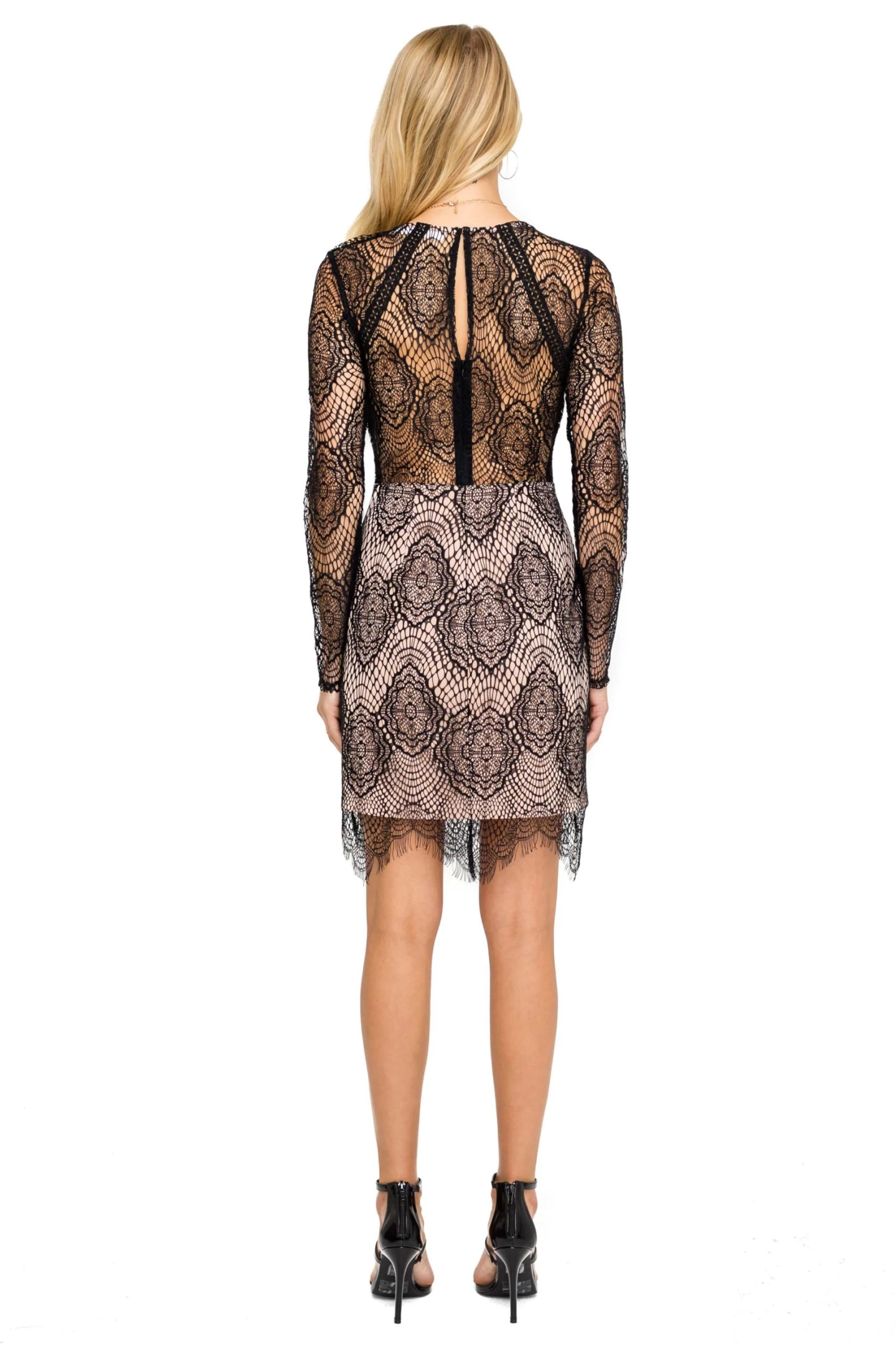 Long Sleeve Lace Bodycon Dress 4 Long Sleeve Lace Bodycon Dress - Image 4