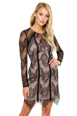Long Sleeve Lace Bodycon Dress