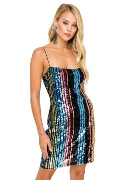 Cami Mini Dress -ASTR the Label Store ACDR100185 RAINBOW STRIPE 05 scaled