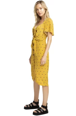 Cole Polka Dot Midi Dress 8 Cole Polka Dot Midi Dress -ASTR the Label Store ACDR100205 MUSTARD DOT 2 scaled
