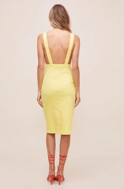 Andi Midi Dress -ASTR the Label Store ACDR100240 LEMON DROP YELLOW 9 scaled