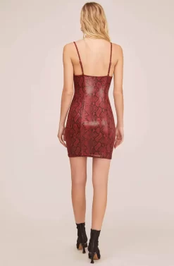 Come Slither Bodycon Mini Dress -ASTR the Label Store ACDR100359 RUBY PYTHON 3 scaled