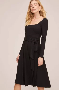 Sinclair Midi Dress -ASTR the Label Store ACDR100361 BLACK 2 scaled
