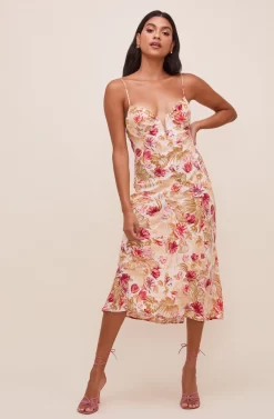 Coralie Midi Dress -ASTR the Label Store ACDR100418R004 ROSEOLIVETROPICAL 2 scaled