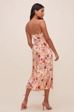 Coralie Midi Dress -ASTR the Label Store ACDR100418R004 ROSEOLIVETROPICAL 7 scaled