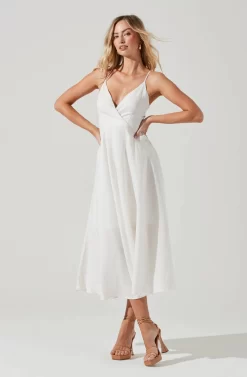 Ambrosia Midi Dress -ASTR the Label Store ACDR100490 WHITE 0383 scaled