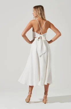 Ambrosia Midi Dress -ASTR the Label Store ACDR100490 WHITE 0398 scaled