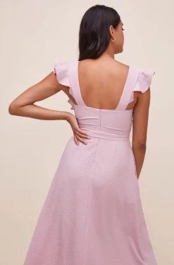 Euphoria Ruffle Sleeve Dress -ASTR the Label Store ACDR100531 LILAC 7 scaled