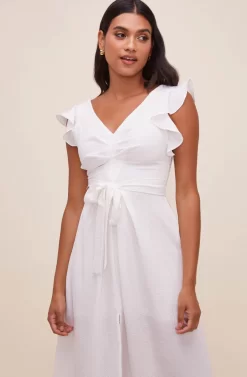 Euphoria Ruffle Sleeve Dress -ASTR the Label Store ACDR100531 OFFWHITE 3 scaled