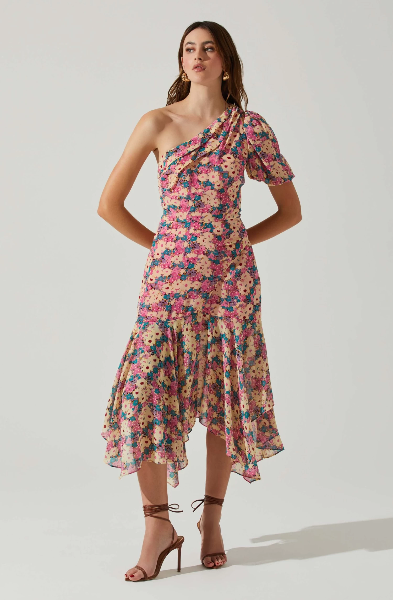 Santorini One Shoulder Midi Dress 3 Santorini One Shoulder Midi Dress - Image 3