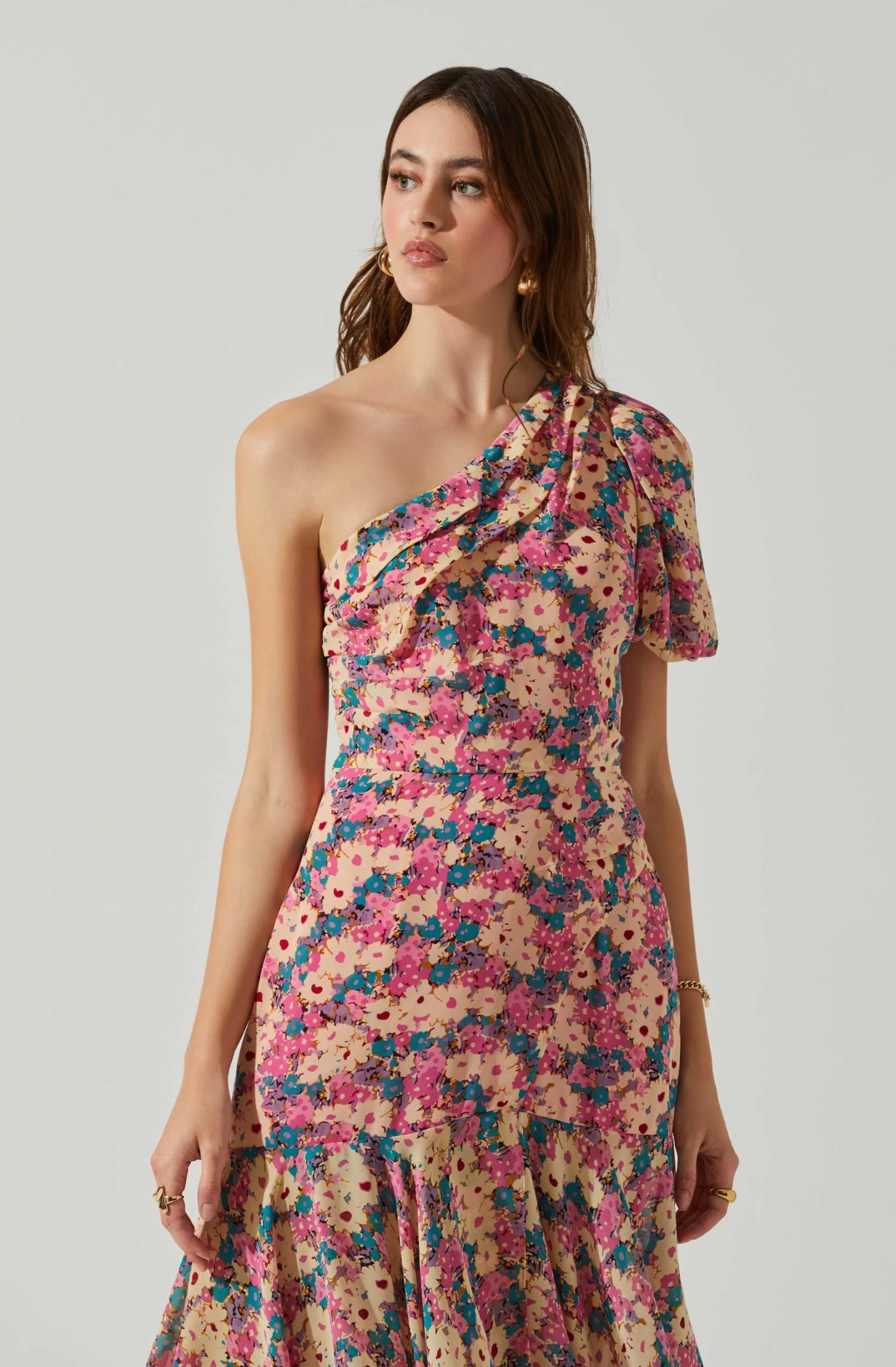 Santorini One Shoulder Midi Dress 2 Santorini One Shoulder Midi Dress - Image 2