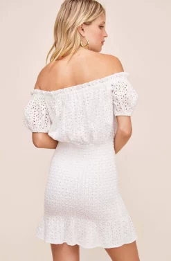 Desi Off Shoulder Eyelet Dress -ASTR the Label Store ACDR100560 WHITE 4 scaled