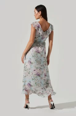 Tempest Floral Ruffle Midi Dress -ASTR the Label Store ACDR100578 IVORY LILACFLORAL 5 d80211bf 1f4a 4f31 b505 c7f32598f59d scaled