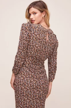 Maven Animal Print Dress -ASTR the Label Store ACDR100713R004 BROWN MULTI ANIMAL 3 scaled