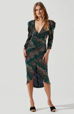 Jayla Sequin Cutout Dress