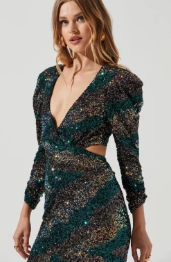 Jayla Sequin Cutout Dress -ASTR the Label Store ACDR100768 SEQUINSUNSET 0807 scaled