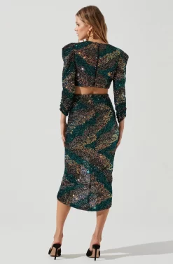 Jayla Sequin Cutout Dress -ASTR the Label Store ACDR100768 SEQUINSUNSET 0809 scaled