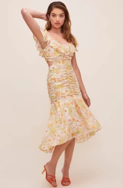 Devereaux Cutout Floral Dress -ASTR the Label Store ACDR100791 OFFWHITEORANGEFLORAL 1 scaled