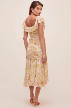 Devereaux Cutout Floral Dress -ASTR the Label Store ACDR100791 OFFWHITEORANGEFLORAL 7 scaled