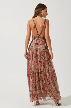 Eartha Floral Maxi Dress 13 Eartha Floral Maxi Dress -ASTR the Label Store ACDR100834B TAUPE PINKFLORAL 4 scaled