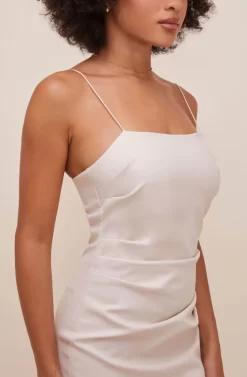 Leatherette Square Neck Mini Dress -ASTR the Label Store ACDR100845 SAND 6 scaled