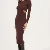 Alora Cutout Sweater Midi Dress