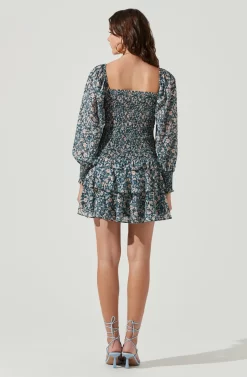 Marietta Floral Cinched Bust Cutout Mini Dress 7 Marietta Floral Cinched Bust Cutout Mini Dress -ASTR the Label Store ACDR101055C BLUEPEACHMULTIFLORAL 3 scaled