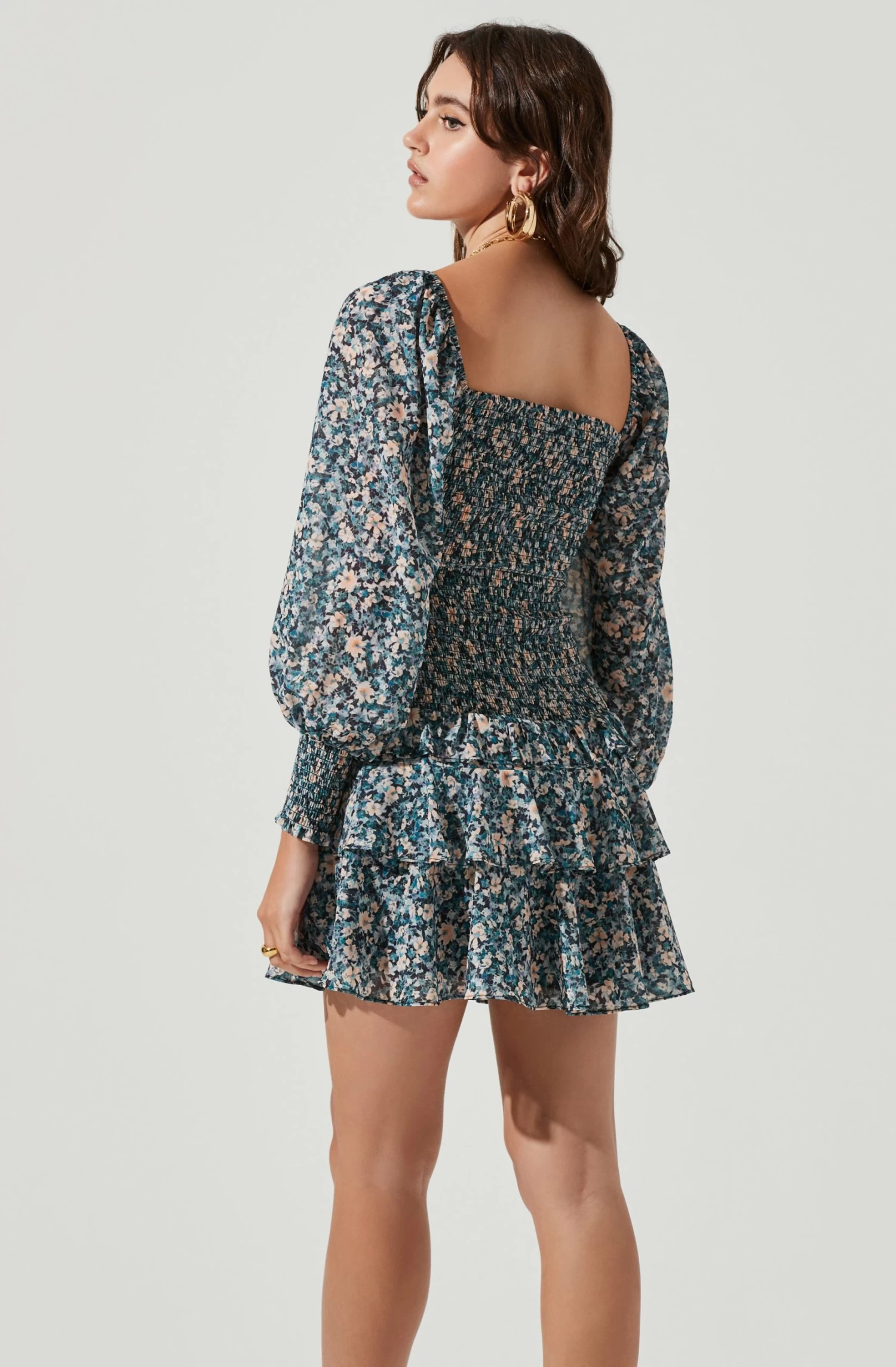 Marietta Floral Cinched Bust Cutout Mini Dress 2 Marietta Floral Cinched Bust Cutout Mini Dress - Image 2