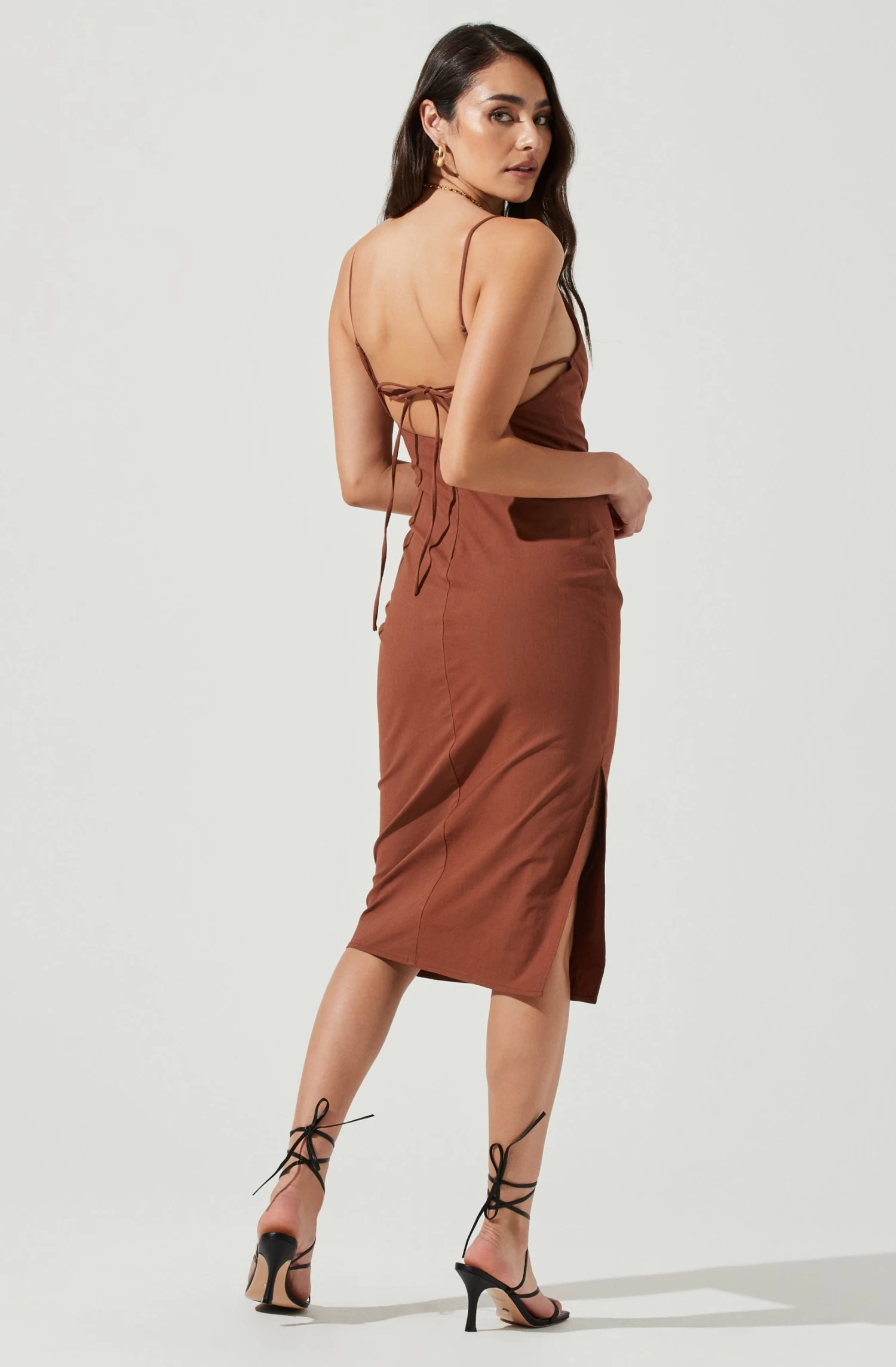 Armona Square Neck Ruched Midi Dress 6 Armona Square Neck Ruched Midi Dress - Image 6