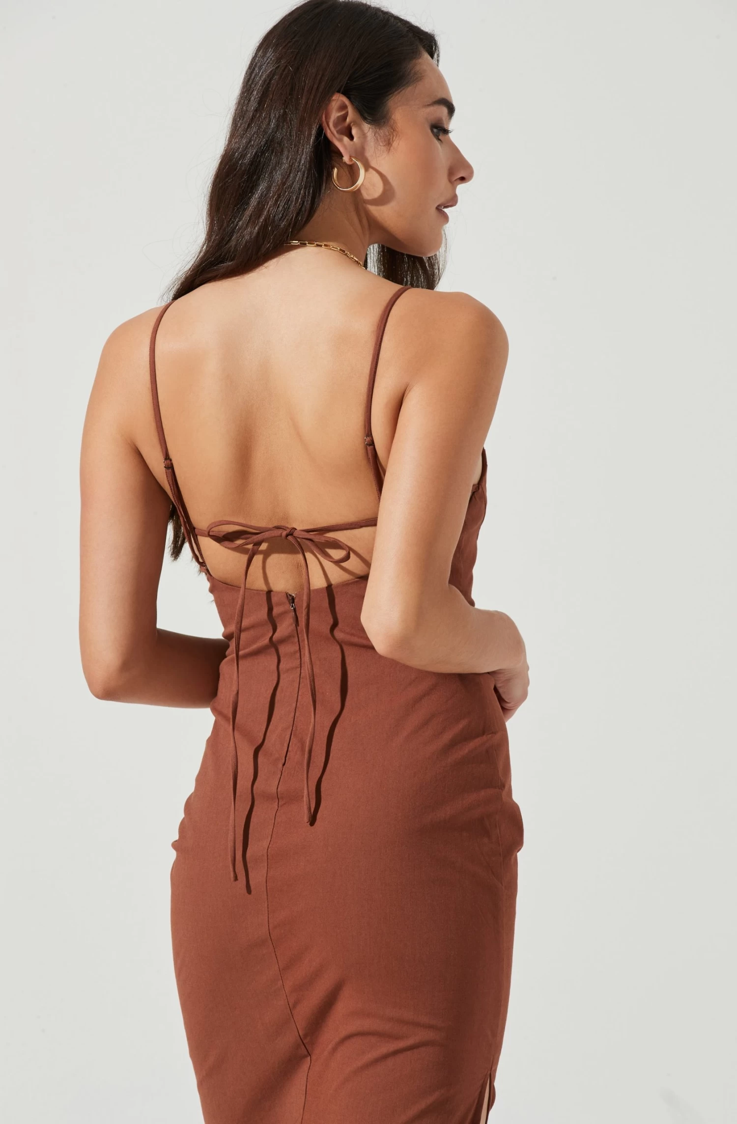 Armona Square Neck Ruched Midi Dress 3 Armona Square Neck Ruched Midi Dress - Image 3