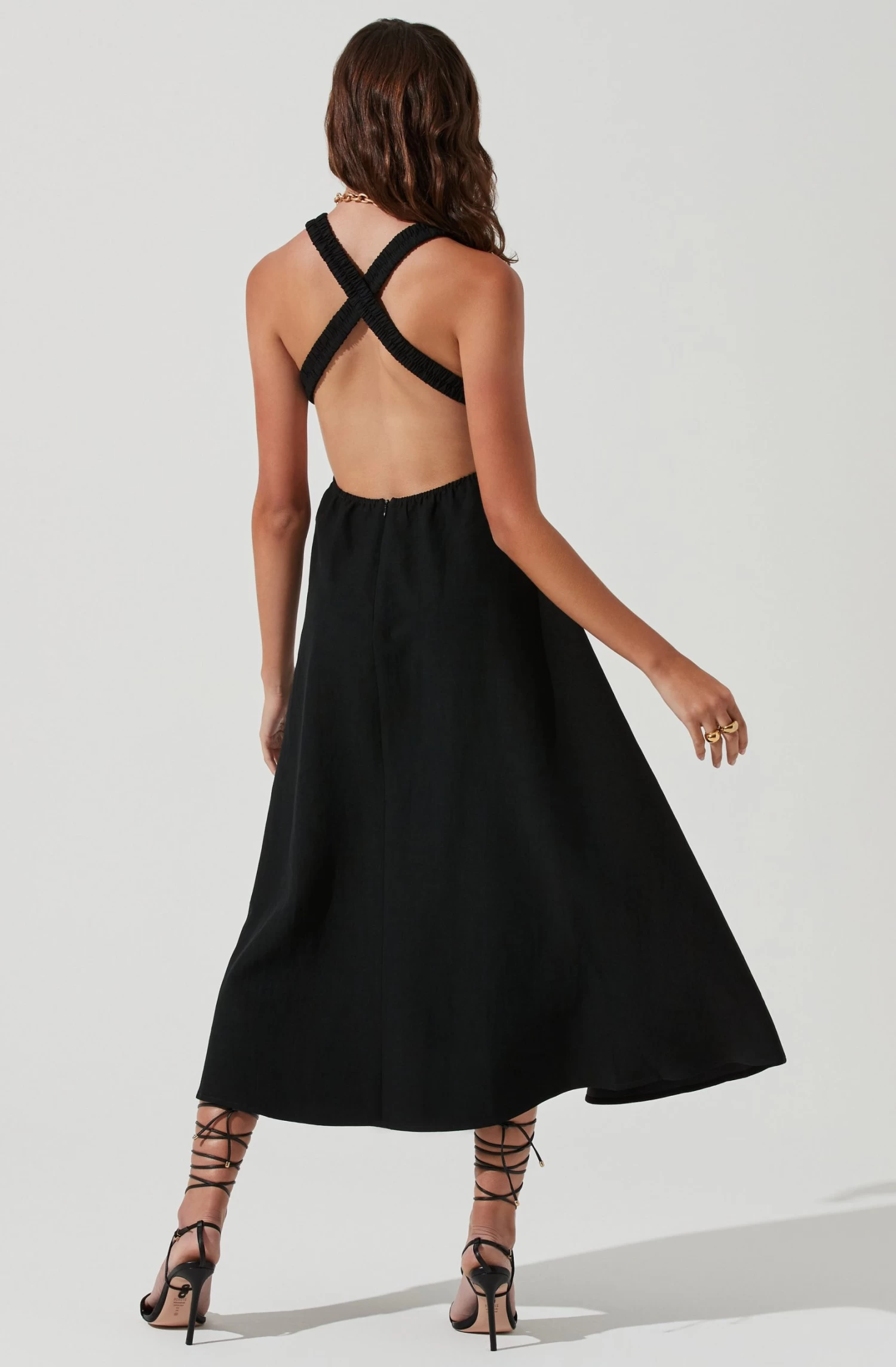Valenz Square Neck Open Back Midi Dress 11 Valenz Square Neck Open Back Midi Dress - Image 11