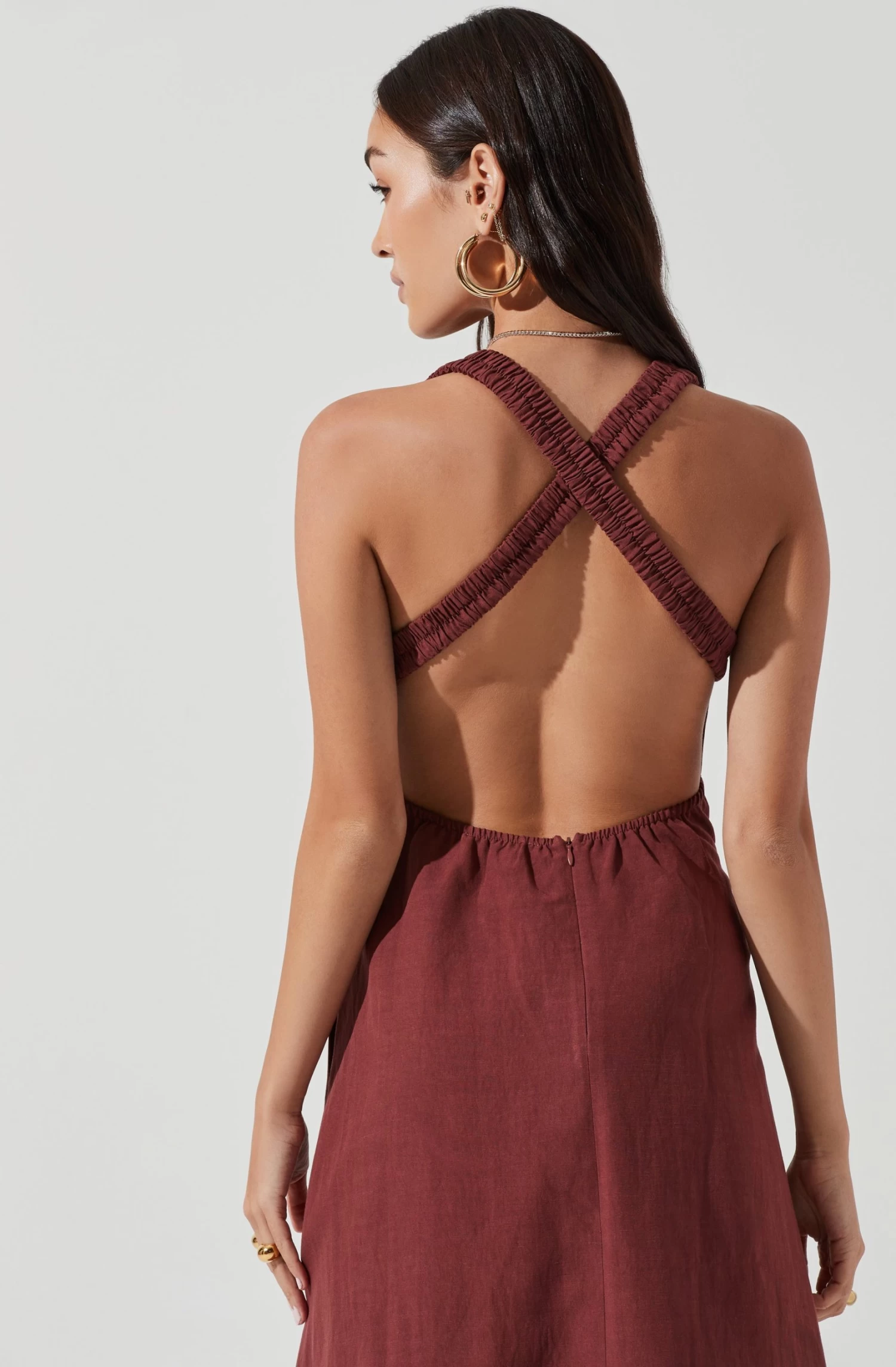 Valenz Square Neck Open Back Midi Dress 4 Valenz Square Neck Open Back Midi Dress - Image 4