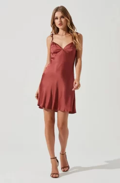 Mona Tie Strap Mini Dress 15 Mona Tie Strap Mini Dress -ASTR the Label Store ACDR101212 MARSALA 0649 scaled