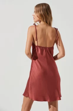 Mona Tie Strap Mini Dress 16 Mona Tie Strap Mini Dress -ASTR the Label Store ACDR101212 MARSALA 1097 scaled