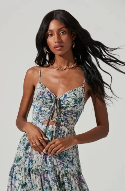 Brandy Floral Cinched Front Cutout Maxi Dress -ASTR the Label Store ACDR101239 BLUE PURPLEFLORAL 3 f32a3130 fa8d 4ff4 a667 1adab6c58b84 scaled