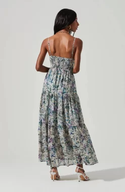 Brandy Floral Cinched Front Cutout Maxi Dress -ASTR the Label Store ACDR101239 BLUE PURPLEFLORAL 4 18b63516 82e3 4933 9e77 b9a6a9f00bdf scaled