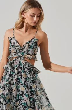 Palace Floral Cutout Ruffle Maxi Dress 15 Palace Floral Cutout Ruffle Maxi Dress -ASTR the Label Store ACDR101252 BLACKMULTIFLORAL 04271 scaled