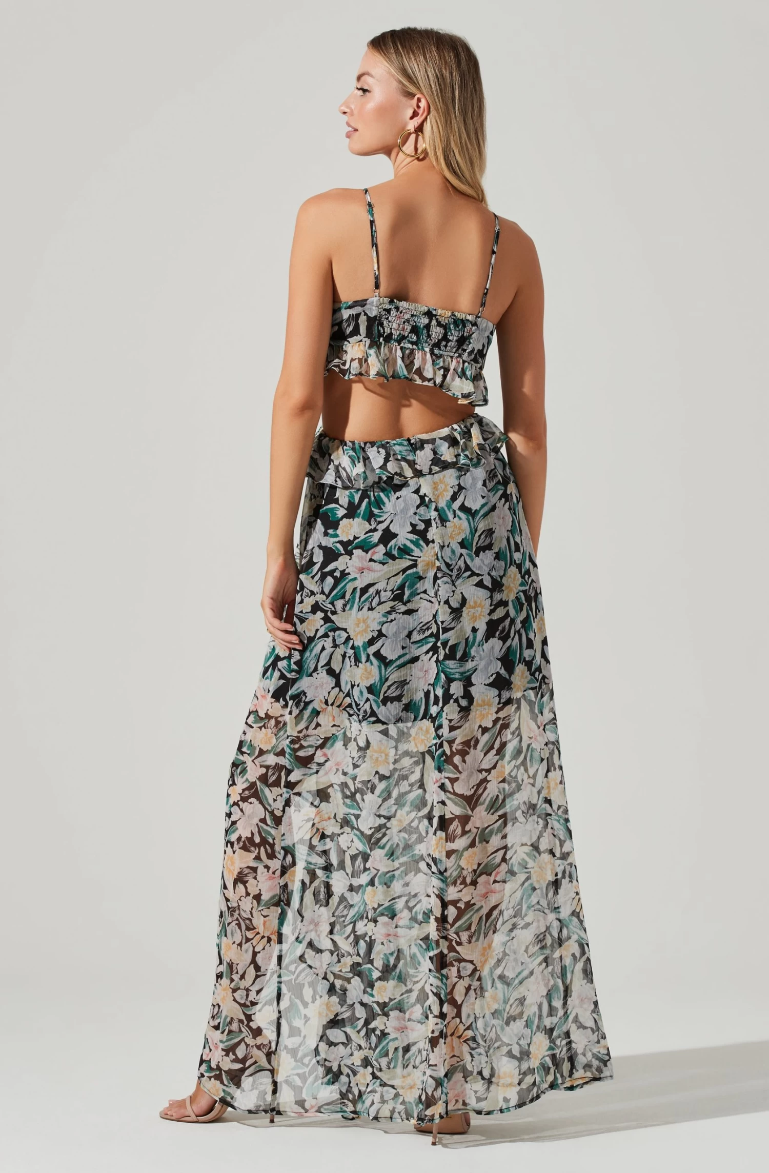 Palace Floral Cutout Ruffle Maxi Dress 6 Palace Floral Cutout Ruffle Maxi Dress - Image 6