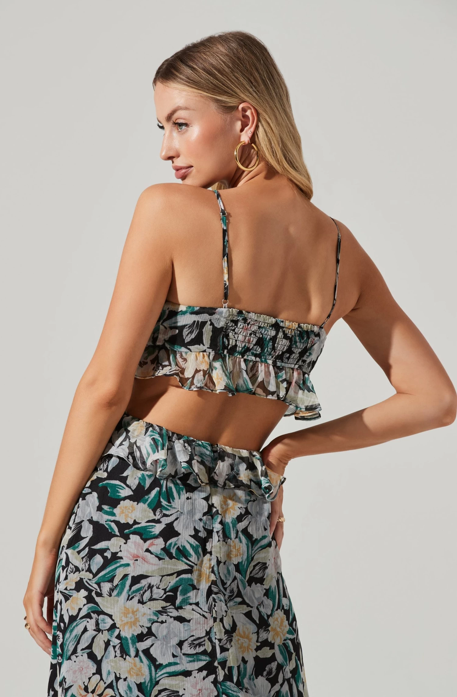 Palace Floral Cutout Ruffle Maxi Dress 5 Palace Floral Cutout Ruffle Maxi Dress - Image 5